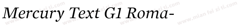 Mercury Text G1 Roma字体转换